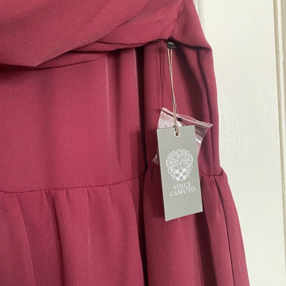 Burgundy Vince Camuto long sleeve lose fit fall dress size XL NWT - Picture 6 of 7